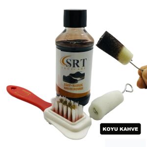 SRTfootcare Süet Nubuk Ayakkabı Bakım Boyası 110 Gr ve 4 Yönlü Temizleme Fırçası Koyu Kahve