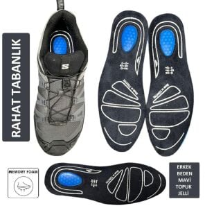Air Comfort Topuk Dikeni Jel Takviyeli Memory Ortopedik SÜET Kumaş Taban 1 Çift 36-37