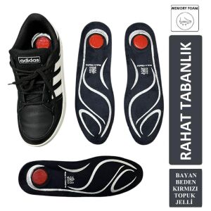 Air Comfort Topuk Dikeni Jel Takviyeli Memory Ortopedik SÜET Kumaş Taban 1 Çift 36-37