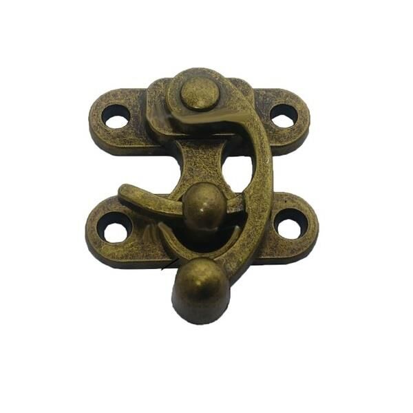 24x28mm Döküm Çanta ve Kutu Kilidi 2 Adet Antik Kahve