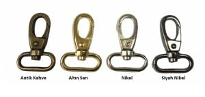 Papağan Anahtarlık Kancası 2cm 2 Adet Deri El Aleti Antik Kahve