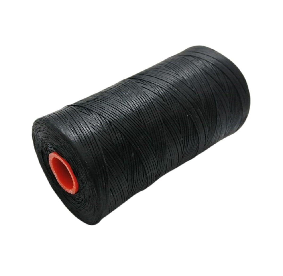 SRTfootcare Deri El Dikişi İçin Mumlu İplik 0,8 Mm 500mt (Leathercraft, Deri Hobi) Siyah 01