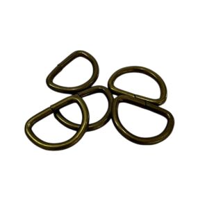 D Metal Halka, Çanta Sapı İçin D Halka 5 Adet Antik Kahve 2,5 cm