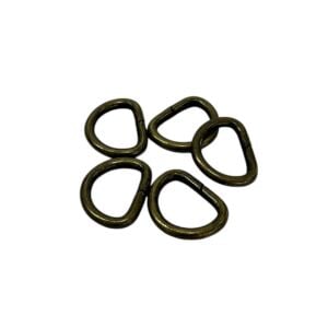 D Metal Halka, Çanta Sapı İçin D Halka 5 Adet Antik Kahve 3 cm