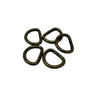 D Metal Halka, Çanta Sapı İçin D Halka 5 Adet Antik Kahve 2,5 cm