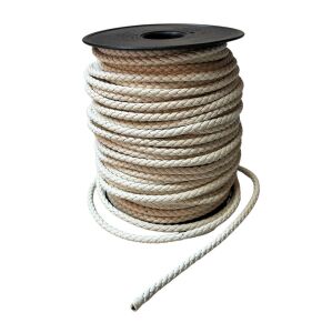 Bileklik ve Anahtarlık için Yuvarlak Örgü Suni Deri Kordon 5mm 1 metre Beyaz