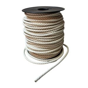 Bileklik ve Anahtarlık için Yuvarlak Örgü Suni Deri Kordon 5mm 1 metre Beyaz