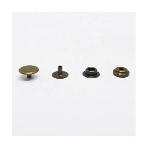 Metal ÇıtÇıt 61 no Standart 10 Adet (Leathercraft, Deri Hobi) Antik Kahve