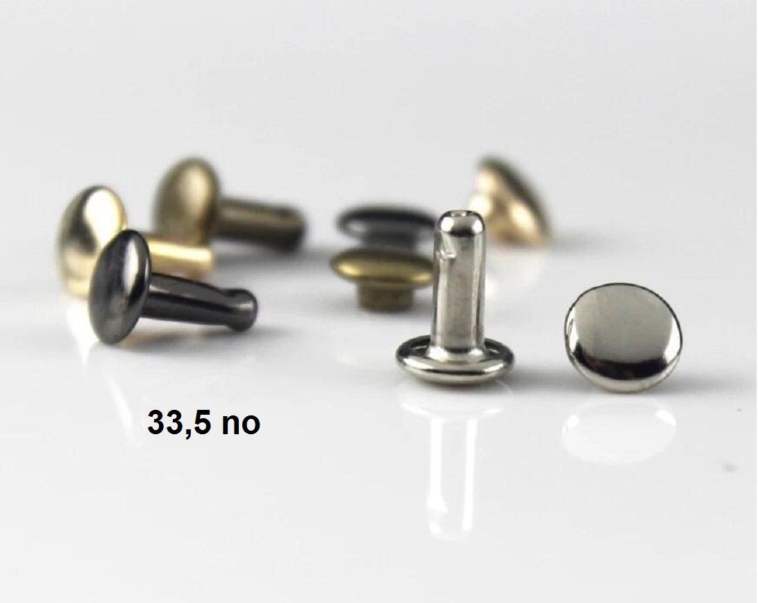 Perçin 33,5no 9mm Double 150 Takım (Leathercraft, Deri Hobi)