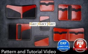 7in1 - 7 Farklı Model Cüzdan SRT562 PDF Şablonu Deri El Aletleri