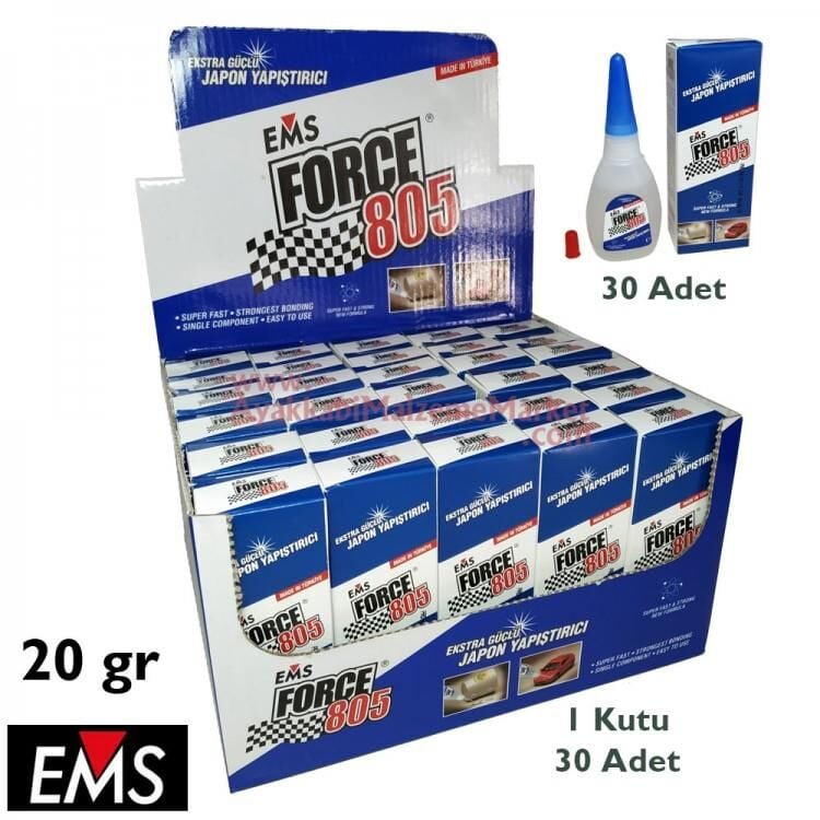 TOPTAN 30 ADET Force 805 20 gr Japon Yapıştırıcı