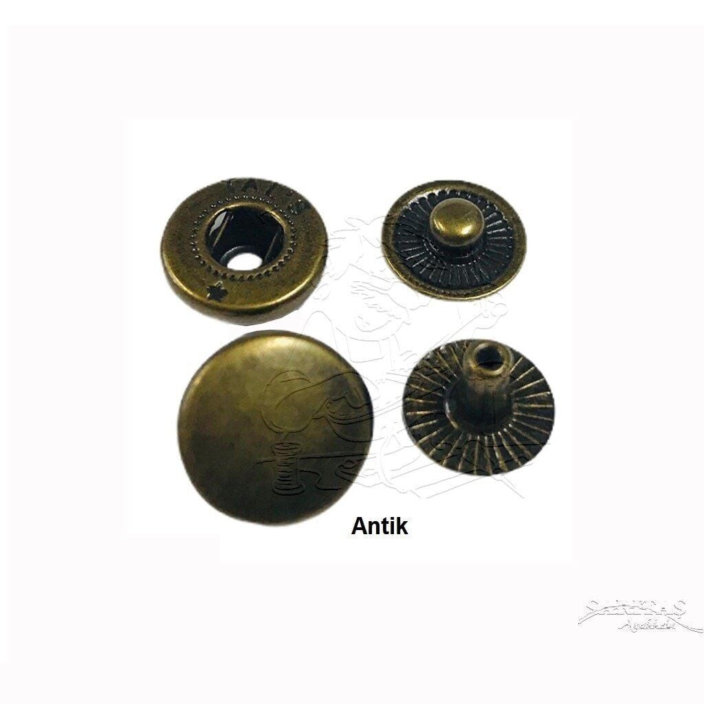 TOPTAN Metal Çıtçıt VT2 51no Alfa 720 Adet (Leathercraft, Deri Hobi) Antik Kahve