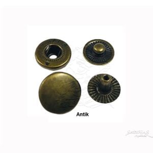 TOPTAN Metal Çıtçıt VT2 51no Alfa 720 Adet (Leathercraft, Deri Hobi) Antik Kahve