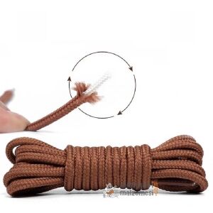 Çift Renk Yuvarlak Bot Bağcığı K350 120cm 1 Çift Krem