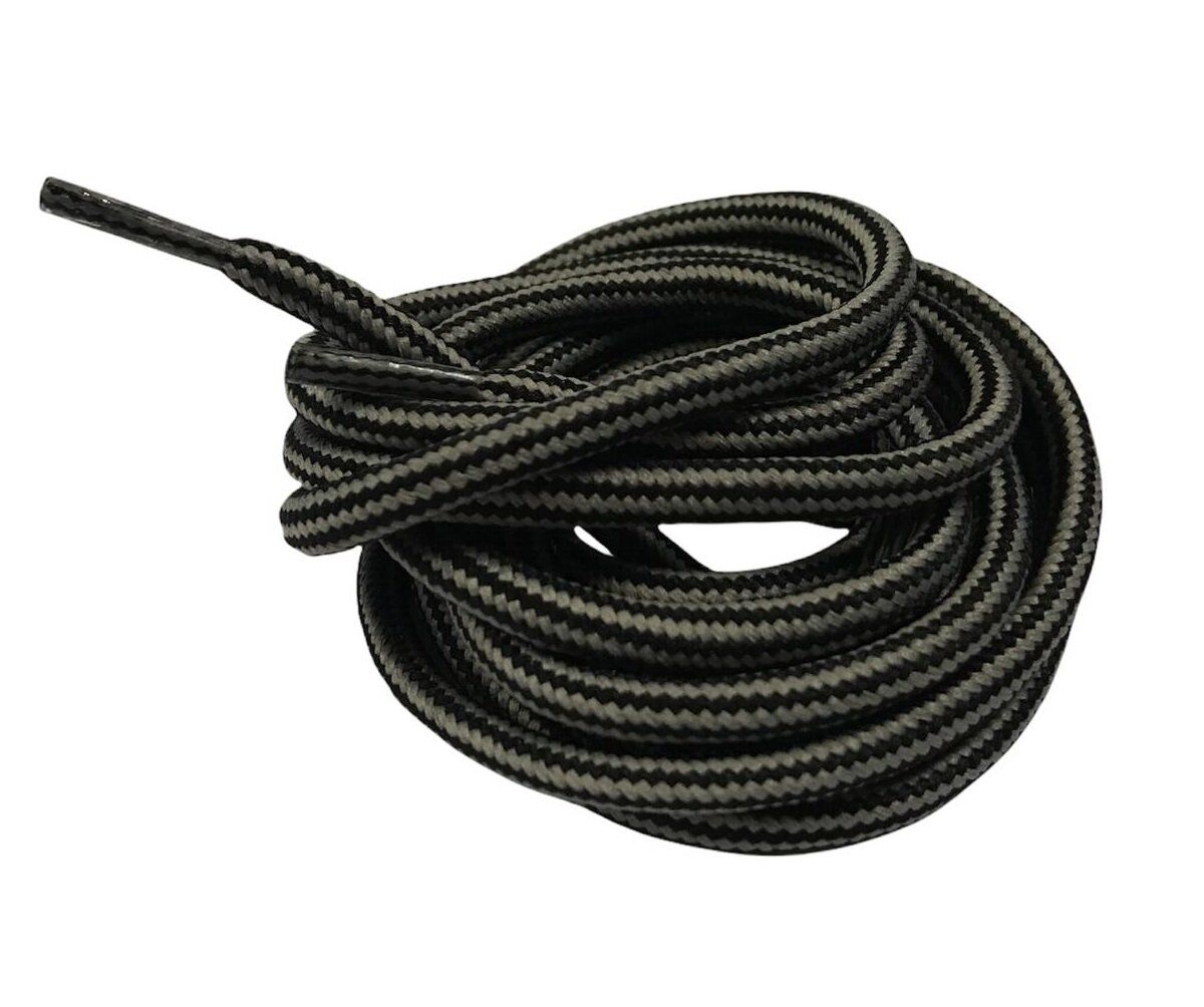 Çift Renk Yuvarlak Bot Bağcığı K350 120cm 1 Çift Siyah Beyaz