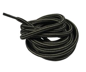 Çift Renk Yuvarlak Bot Bağcığı K350 120cm 1 Çift Siyah Beyaz