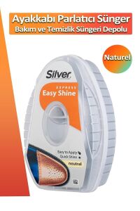 SİLVER Deri Ayakkabı Parlatma Temizleme Ve Bakım Süngeri Naturel Depolu