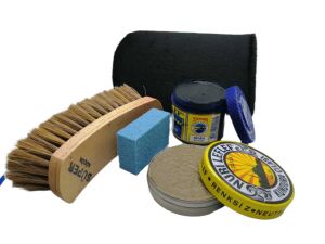 Leflef 5 li Ayakkabı Bakım Seti Ekstra Siyah Boya - Naturel Cila - Krem Bej Fırça