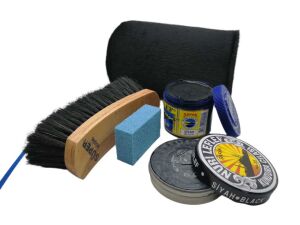 Leflef 5 li Ayakkabı Bakım Seti Ekstra Siyah Boya - Siyah Cila - Krem Bej Fırça