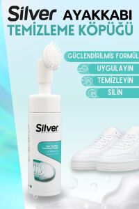 SİLVER Ayakkabı Deodorantı + Ultra Beyaz Ayakkabı Boyası + Fırçalı Temizleme Köpüğü