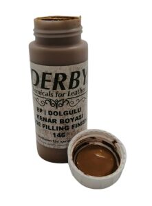 Derby EP Silikonlu Deri Kenar Boyası Mat 100ml Leathercraft, Deri Hobi 163 Kirli Beyaz
