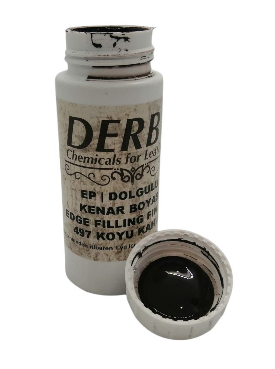 Derby EP Silikonlu Deri Kenar Boyası Mat 100ml Leathercraft, Deri Hobi 497 Koyu Kahve