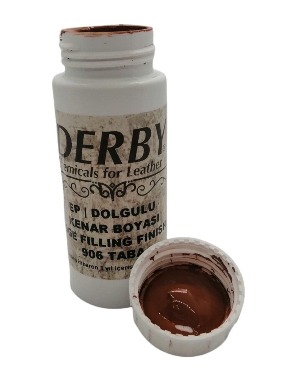 Derby EP Silikonlu Deri Kenar Boyası Mat 100ml Leathercraft, Deri Hobi 906 Taba