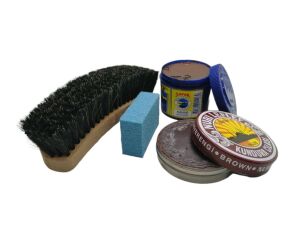 LefLef 4 lü Ayakkabı Bakım Seti Açık Kahve Boya - Naturel Cila