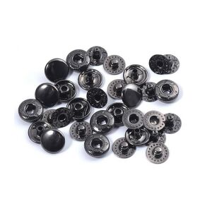 Metal Çıtçıt VT2 51no Alfa 10 Adet (Leathercraft, Deri Hobi) Siyah Nikel