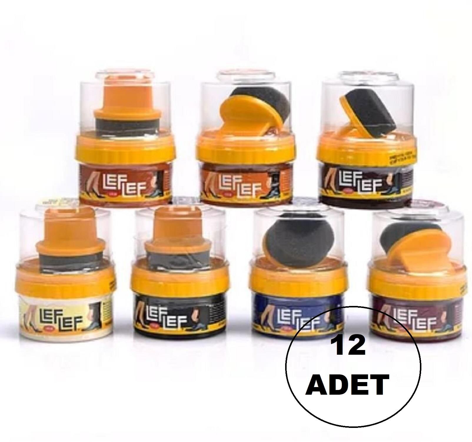 TOPTAN Leflef Hazır Krem Ayakkabı Boyası 60ml 12 Adet