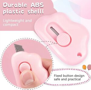 SRTfootcare PEMBE Taşınabilir Sevimli Bulut Şeklinde Falçata - Maket Bıçağı 1 Adet