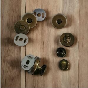 SRTfootcare 14mm TROKLU Çanta Mıknatısı 10 Takım Deri El Aleti Antik Kahve