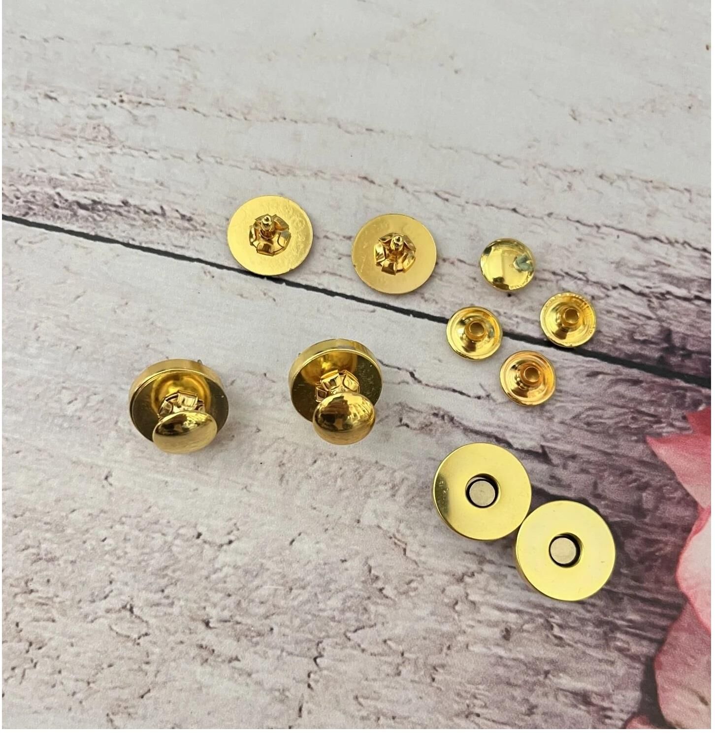 SRTfootcare 14mm TROKLU Çanta Mıknatısı 10 Takım Deri El Aleti Altın Sarı