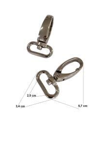 SRTfootcare Büyük Akrep Anahtarlık ve Çanta Kancası 2,5cm 2 Adet Deri El Aleti