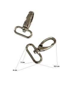 SRTfootcare Büyük Akrep Anahtarlık ve Çanta Kancası 3cm 2 Adet Deri El Aleti Nikel