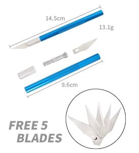 TOPTAN SRTfootcare Kretuar Bıçağı,  Paslanmaz Çelik Hassas Kesim Bıçağı + 5 ad.Yedek Bıçak  50 SET