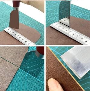 Spatula Deri Kesme Bıçağı Kırmızı Sap 16.5cm Deri El Aleti