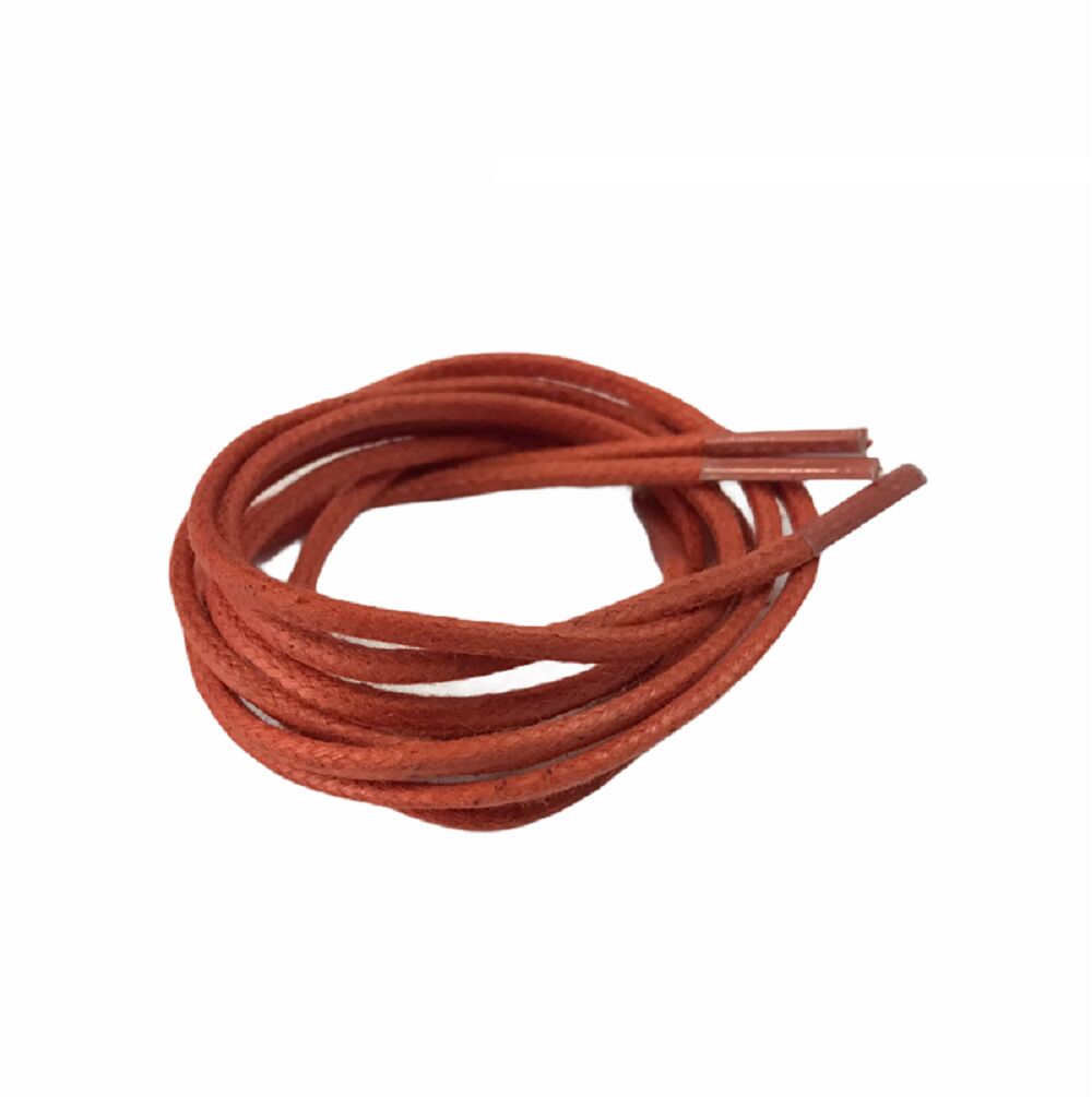 Yuvarlak Mumlu Ayakkabı Bağı 2mm K901 70cm 1 Çift Turuncu