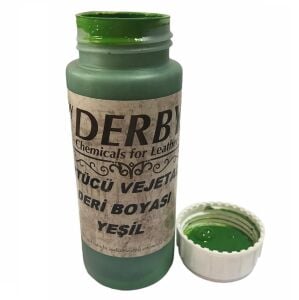 Derby Vejetal Vaketa Deri için Örtücü Boya 100ml (Leathercraft, Deri Hobi) Yeşil