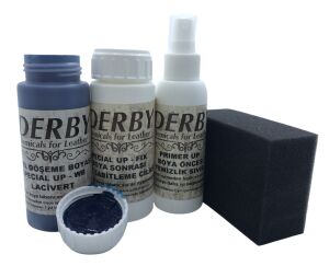 Derby Deri Döşeme Ve Direksiyon Boyası 4 lü Set Standart Renkler .Lacivert