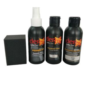 Derby Deri Döşeme Ve Direksiyon Boyası 4 lü Set Standart Renkler .Taba