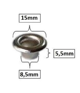 TOPTAN Kuşgözü 5 no 1000 Adet (Alt Pul Dahil Değildir) Nikel