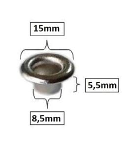 TOPTAN Kuşgözü 5 no 1000 Adet (Alt Pul Dahil Değildir) Nikel