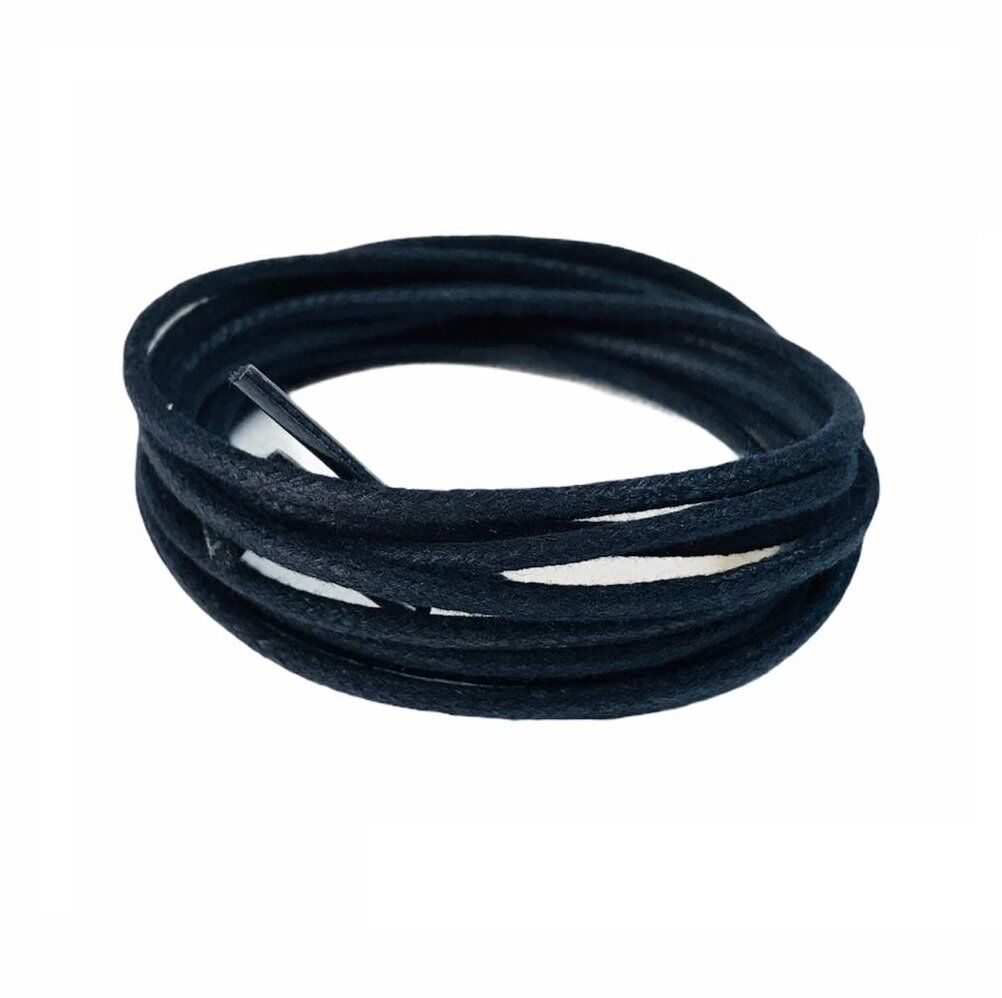 Yuvarlak Mumlu Ayakkabı Bağı 2mm K901 120cm 1 Çift Lacivert