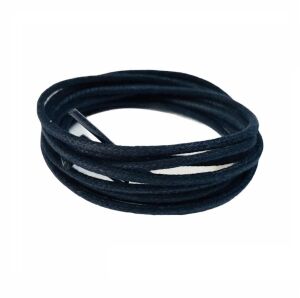 Yuvarlak Mumlu Ayakkabı Bağı 2mm K901 120cm 1 Çift Lacivert