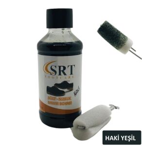 SRTfootcare Süet Nubuk Likit Ayakkabı Bakım Boyası 110 G Haki Yeşil