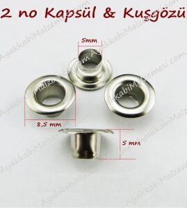 TOPTAN Kuşgözü 2 no 5000 Adet (Alt Pul Dahil Değildir) Okside