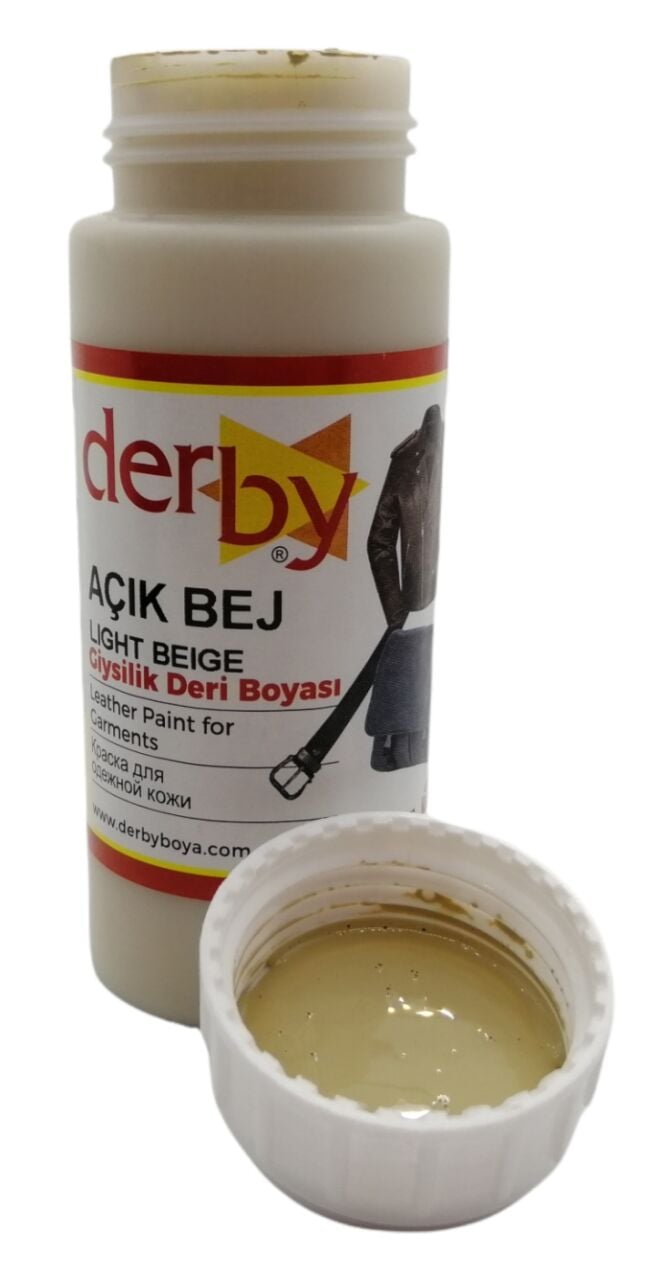 Derby Mont Direksiyon Koltuk Deri Boyası 100ml Açık Bej