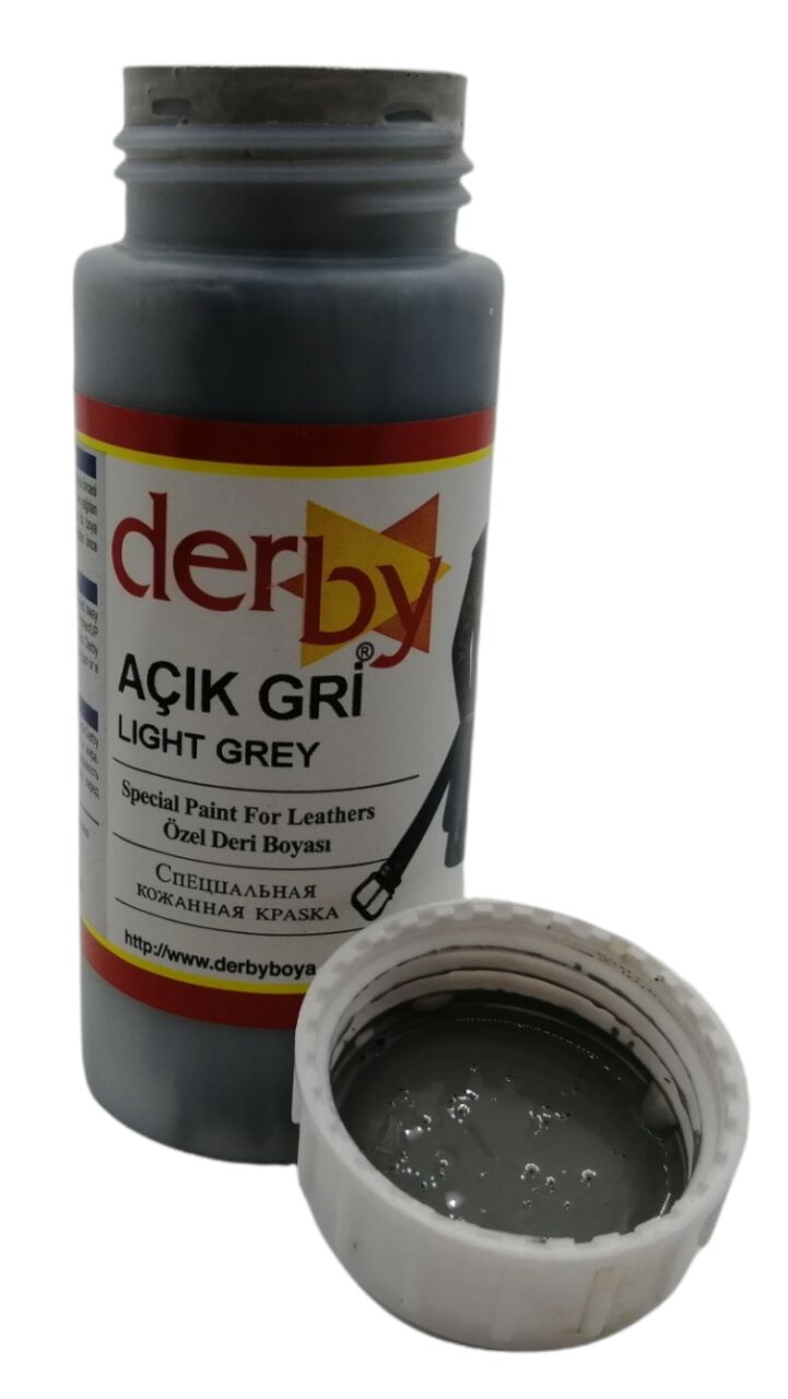 Derby Mont Direksiyon Koltuk Deri Boyası 100ml Açık Gri