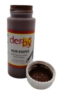 Derby Mont Direksiyon Koltuk Deri Boyası 100ml Açık Kahve
